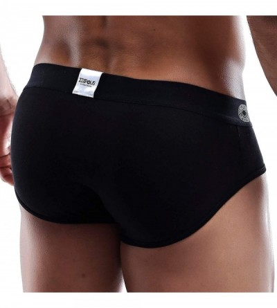 Briefs Brief Micro Bulge Enhancing Mens Sexy Mesh Designer Underwear - Black/White - CX18UNYXOMO $10.81