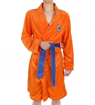 Robes Dragon Ball Z Goku Bath Robe Warm Sleepwear Unisex Cosplay Bathrobe Nightwear Orange - C0199NE4KNS $28.62