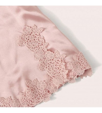 Bras Sexy Lace Nightgown Pajamas Nightdress Silk Underwear Women Lingerie Sleepwear - Pink - CF195AZ4UK9 $8.99