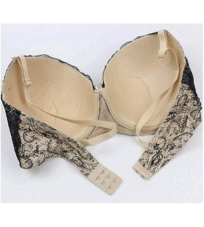 Bras Plus Size Floral Underwire Lace Underwear Bra Panty Set - 1 - CV18W9T2HYN $19.41