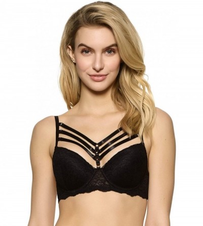 Bras Ginger Lace Caged Contour Bra | Support - Black - CD18WDHLL60 $47.64