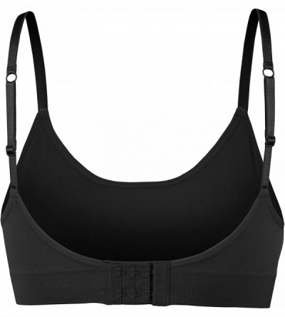 Bras Womens Stretchy Seamless Strap Bralette with Removable Cups - Doubldowa577-black - CA12ER0SNC7 $9.20
