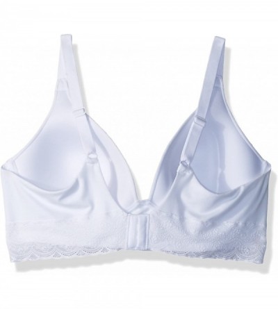 Bras Women's Plus-Size Simply Perfect Supersoft Lace Wirefree Bra - White - C2180EILOAI $20.57