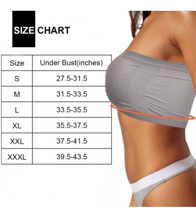 Bras Tube Tops for Women Strapless Bandeau Bra Stretchy Seamless Padded Bras - Black+nude - CK18HXDHZX7 $15.61