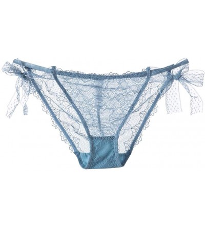 Baby Dolls & Chemises Sexy Lingerie Lace Brief Underpant Sleepwear Underwear M-XL - Blue - CR199UICGK9 $27.51