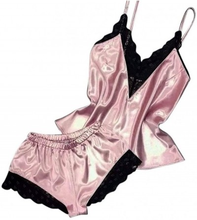 Accessories 2PC Women's Babydoll Underwear Set Soft Lace Nightdress Nightgown Sleepwear Lingerie - Blue - CL18Q6OHR7S $11.86