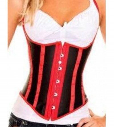Bustiers & Corsets Womens Hourglass Boned Underbust Shaper Halter Corset - Red - CT189O87SNQ $21.94