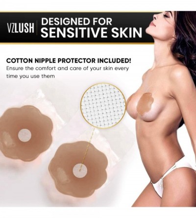 Accessories Invisible Breast Lift Petals Pasties with Soft Nipple Covers Waterproof Reusable Washable Adhesive (Large Cups Ch...