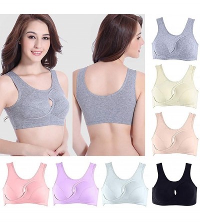 Bustiers & Corsets Air Permeable Cooling Summer Sport Yoga Wireless Bra - E-blue - CC18U8KEQ2Y $9.97