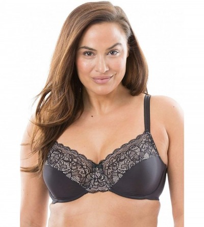 Bras Designs Women's Lace Desire Back Smoothing Underwire - Black/Champaign - C112NH9MSO8 $27.30