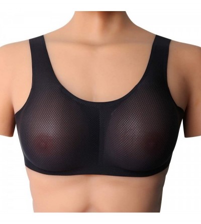 Accessories Silicone Breast Form Pocket Bra Mastectomy Bras for Mastectomy Prosthesis Crossdresser - Black - C9192SR9X2I $20.73