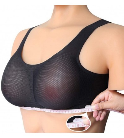 Accessories Silicone Breast Form Pocket Bra Mastectomy Bras for Mastectomy Prosthesis Crossdresser - Black - C9192SR9X2I $20.73