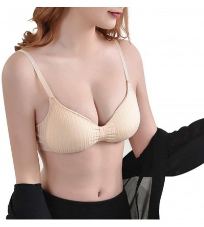 Bras Women's Push Up Bras Wireless Bralette Seamless Comfort Cotton Sleep Yoga Brassiere - Color 3 - CH1954T88KD $12.56