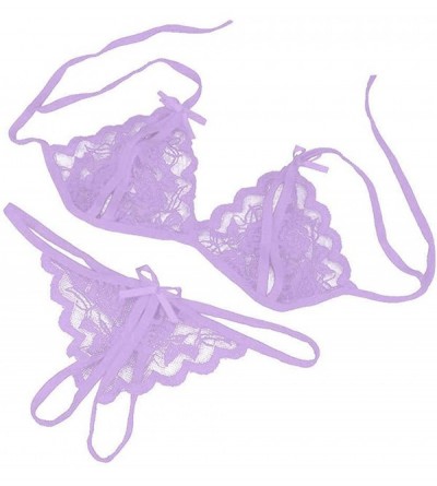 Bustiers & Corsets Lingerie Set-Women's 2 Piece Sexy Lace Bra and Panty Underwear Set Babydoll Sleepwear Pajamas - Multicolor...