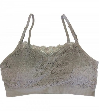 Bras Seamless Lace Coverage Bra - Driftwood - CP12DHRRMCX $25.79