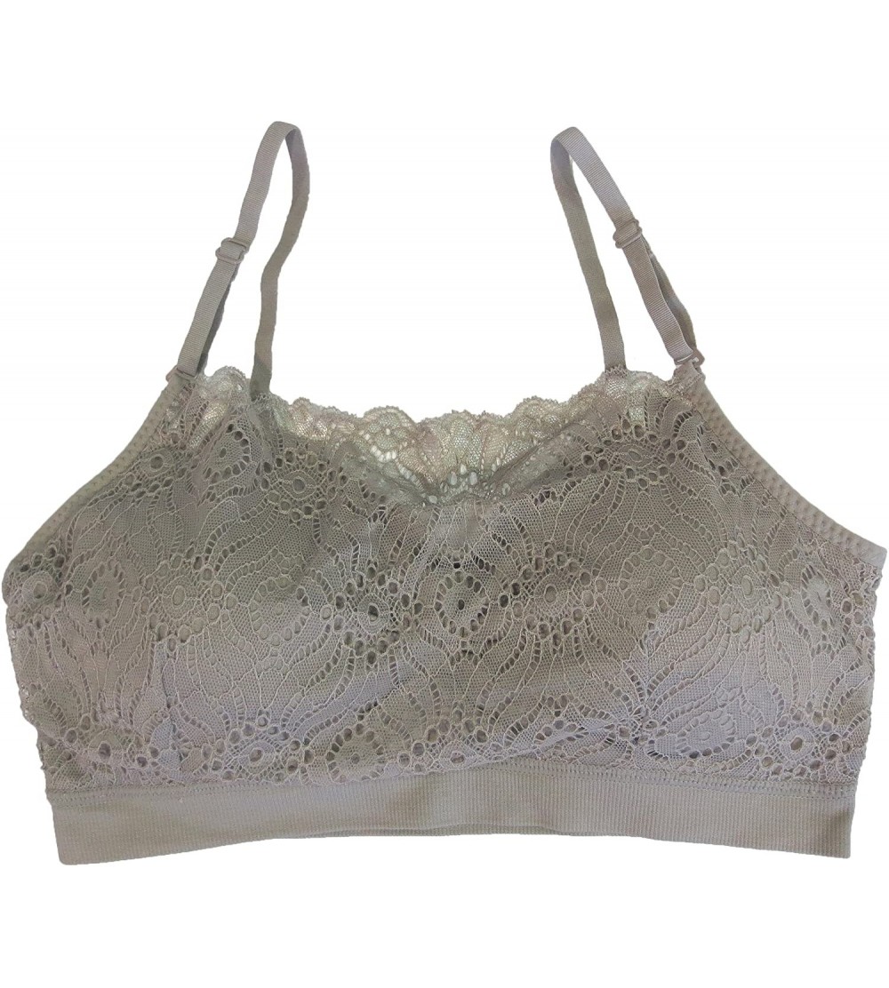 Bras Seamless Lace Coverage Bra - Driftwood - CP12DHRRMCX $25.79