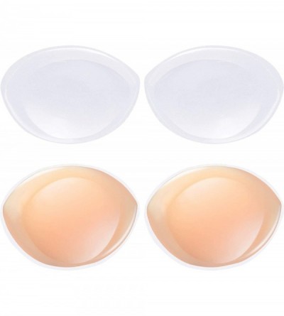 Accessories 2 Pairs Silicone Bra Inserts Invisible Breast Pads Push-up Bra Enhancer for Women Ladies Girls - C218TY3XL9G $17.21