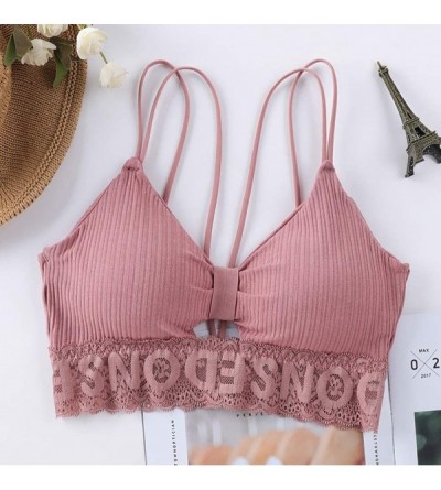 Bras Bras for Women Sexy-2020 Sale Cute Solid Soft Vest Bras Lace Camisole Breathable Push Up Seamless Underwear - C21943G5IW...