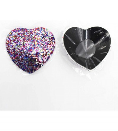 Accessories Reusable Glitters Silicone Pasties Bra Sexy Breast Petals Nipple Covers - Colorful - CF18NGCI9OS $8.13