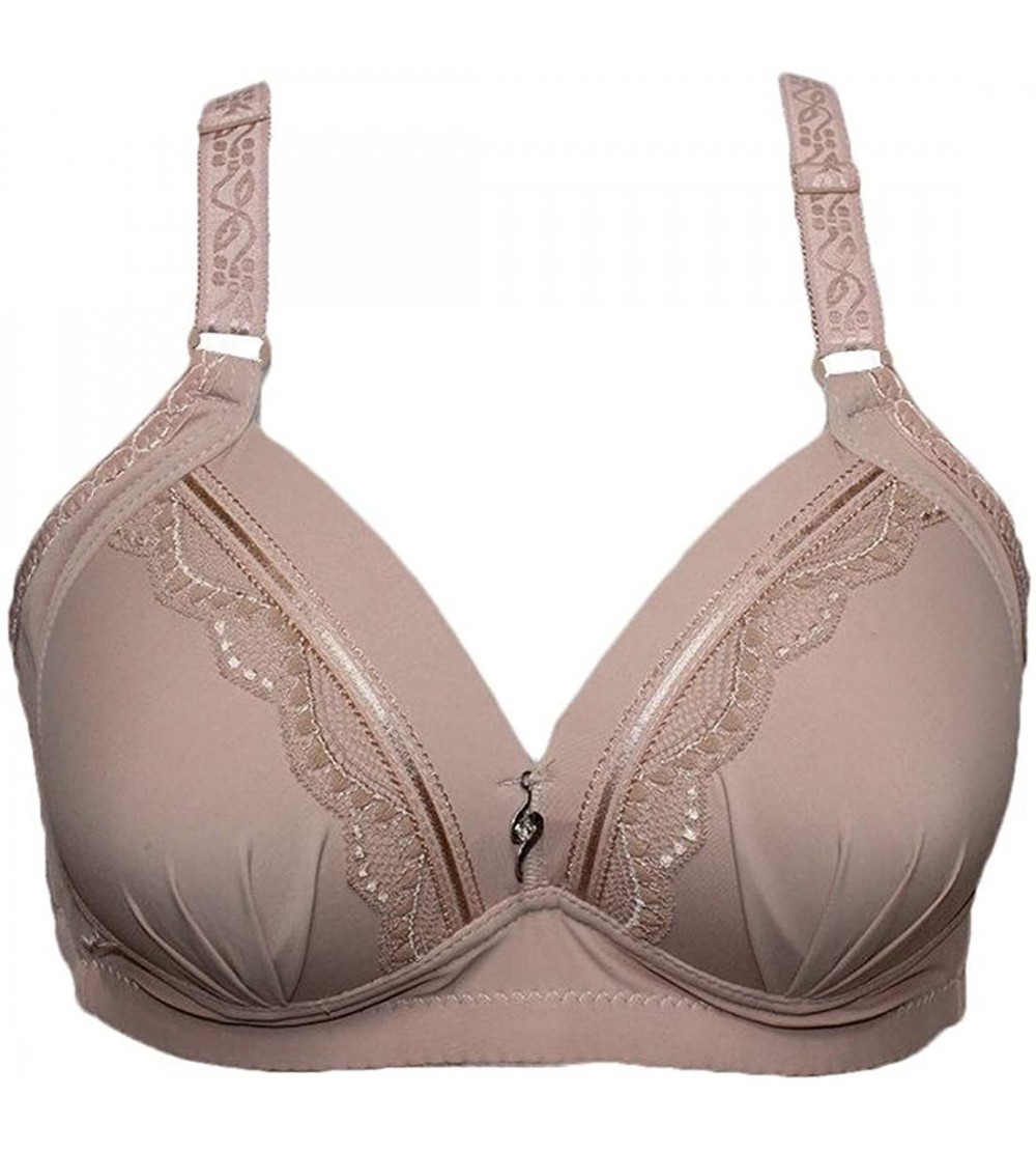 Bras Push Up No Underwire Breathable Plus Size Everyday Bras - Nude - CV18T7DAQHI $18.58
