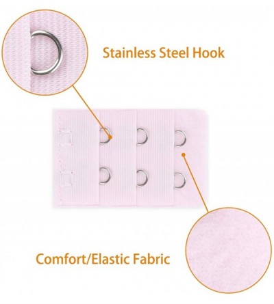 Accessories 5 Pcs 2 Hooks Bra Extender Strap Extention Pale Pink Beige White for Ladies - CB11F1GX4C1 $8.44