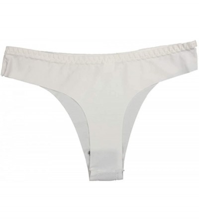Baby Dolls & Chemises Hot Women Invisible Underwear Thong Cotton Spandex Gas Seamless Crotch - White - CG193GDQRZ4 $18.37