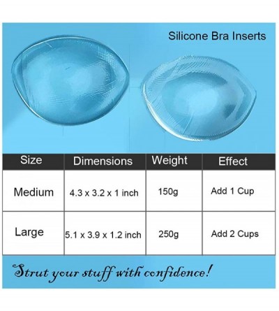 Accessories Silicone Bra Inserts Breast Bra Pads Inserts Clear Enhancers Gel Bra Push Up Pads for Women - C318AO4K8Q8 $21.68