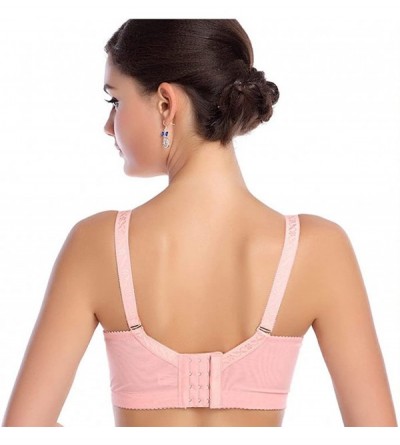 Bras Bras for Women Sexy Push Up Bra Lace Underwire Embroidered Brassiere - Pink - C91838TQU4M $15.71