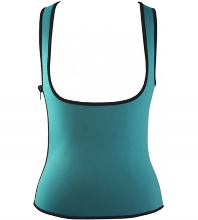 Bustiers & Corsets Women's Ultra Latex Corset Sweat Vest Slimming Waist Trainer - Blue - CK18L6SEGXW $26.44