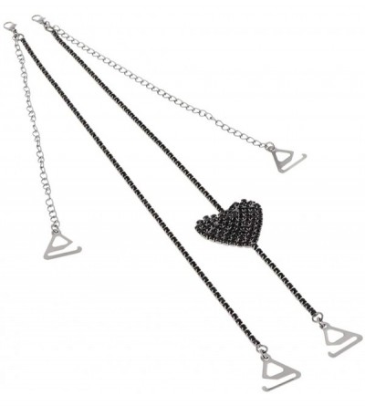 Accessories Womens Rhinestone Bra Strap Adjustable - Black - CB190N3C4R3 $11.34