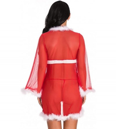 Baby Dolls & Chemises Christmas Sexy Lingerie for Women Underwear Braces Red Uniform Temptation Babydoll Nightdress Valentine...