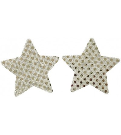 Accessories Women Sexy Nipple Stickers Stars Breast Multi Colors Nipple Cover Disposable Satin Pasties (Ivory Size Free) - Iv...