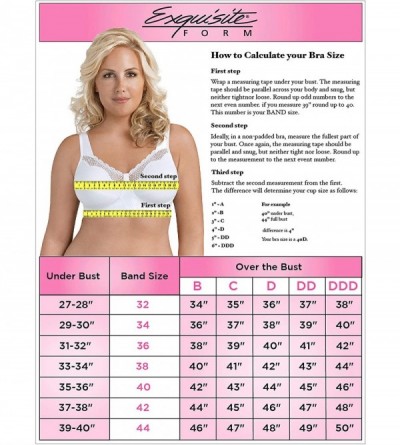 Bras Fully Women's Front Close Posture Bra With Lace 5100565 - Black - CT111F1W193 $16.63
