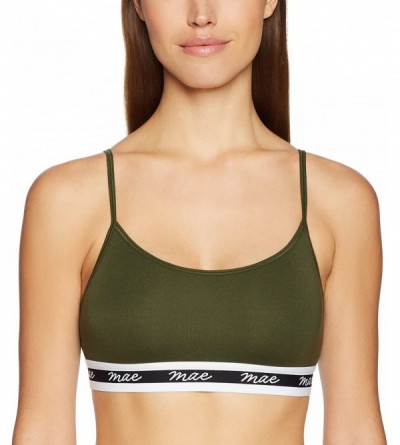 Bras Women's Pullover Modal Matte Logo Elastic Bralette - Hunter Green - C3187CTSGCZ $7.97