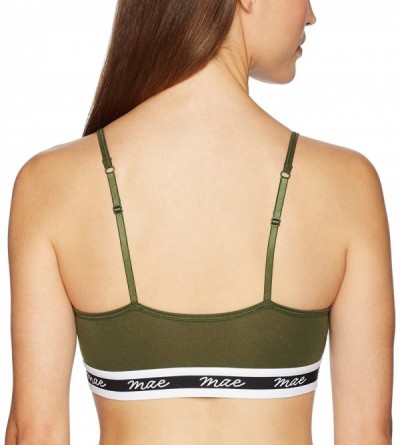 Bras Women's Pullover Modal Matte Logo Elastic Bralette - Hunter Green - C3187CTSGCZ $7.97