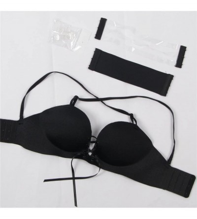 Accessories Women Everyday Bra Push Up Strapless Seamless Bra Invisible for Backless Dress - Black - C6184T5N9Q0 $22.74
