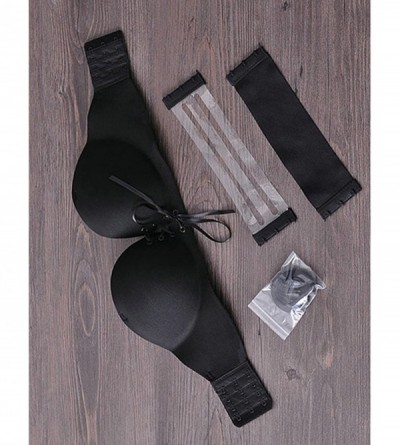 Accessories Women Everyday Bra Push Up Strapless Seamless Bra Invisible for Backless Dress - Black - C6184T5N9Q0 $22.74