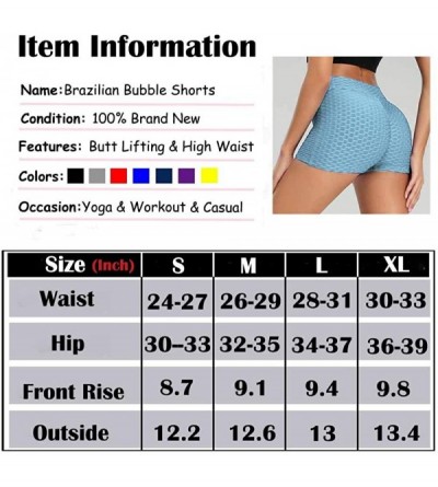 Bras Women Workout Gym Shorts Ruched Booty Yoga Pants High Waist Butt Lifting Sports Leggings - 2 Sky Blue Texture - CM19CSW7...
