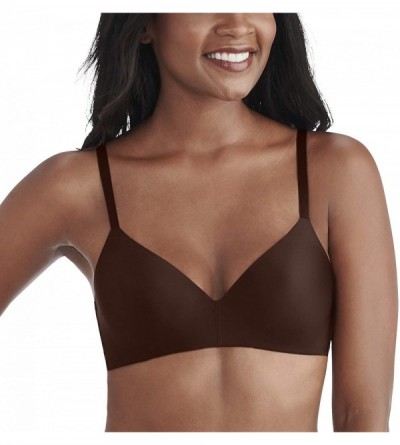 Bras Women's Nearly Invisible Full Coverage Wirefree Bra 72200 - Cappuccino - CO18LHYTGHR $9.39