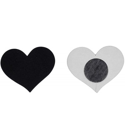 Accessories Womens 5 Pairs Heart Pasties Disposable Satin Nipple Covers Pasty Bra Petals Breast Covers - 5 Pairs Heart Black ...