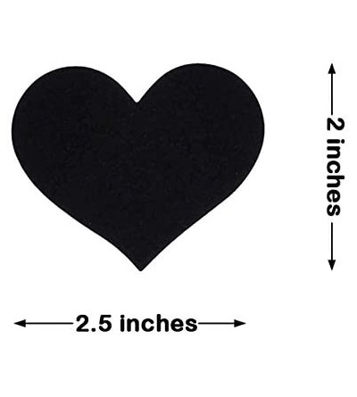 Accessories Womens 5 Pairs Heart Pasties Disposable Satin Nipple Covers Pasty Bra Petals Breast Covers - 5 Pairs Heart Black ...